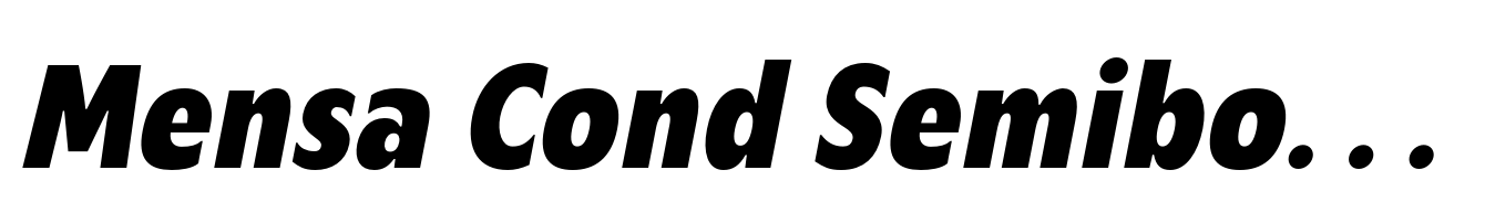 Mensa Cond Semibold Italic